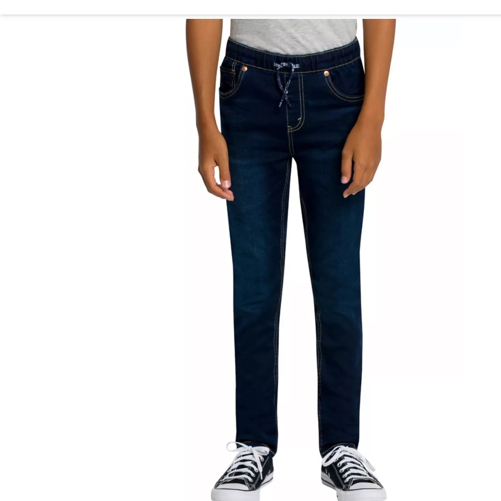 Levi's Boys Skinny Knit Pull-on Jeans in Dark Blue Wash NWOT